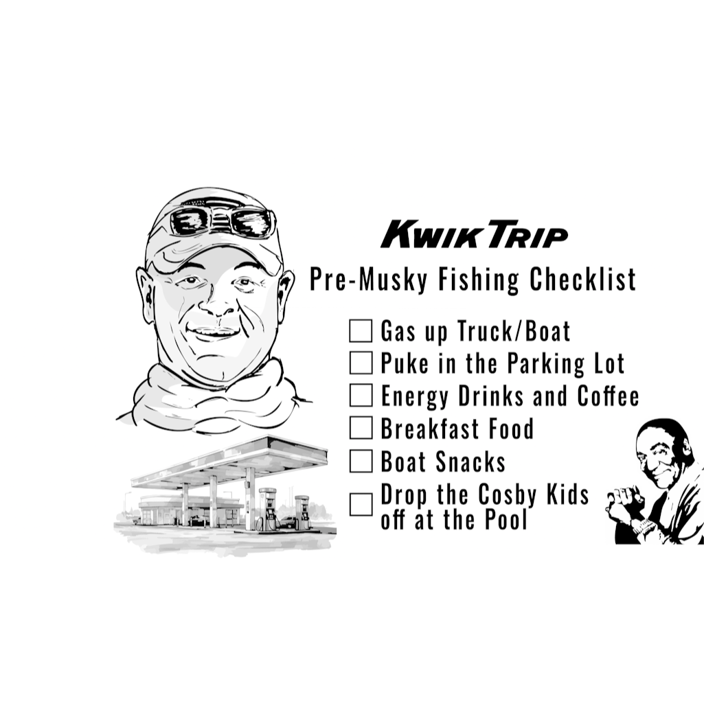 Pre-Musky Fishing Checklist Tee T-Shirts