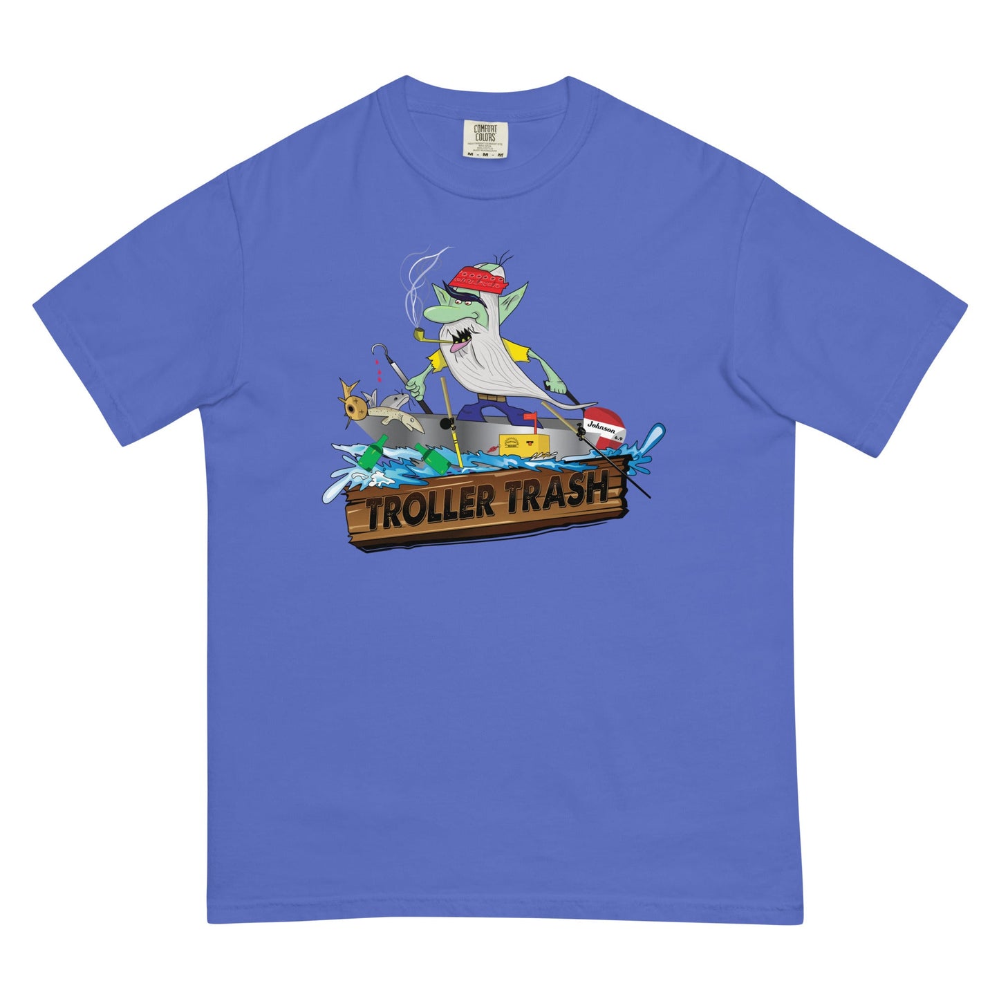 Troller Trash Logo Heavyweight T-Shirt Flo Blue / S T-Shirts